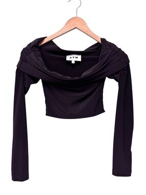 AYM Brown Off Shoulder Top